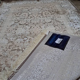فرش مدرن شفق تبریز کرم کد 5605 نسکافه ای