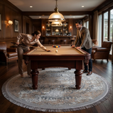 Shafagh Tabriz Round Carpet 500 Reeds Collection Shafagh Code 9228 Beige Gray